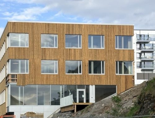 Tetthetskontroll på Finnsnes: nytt næringsbygg med trefasade